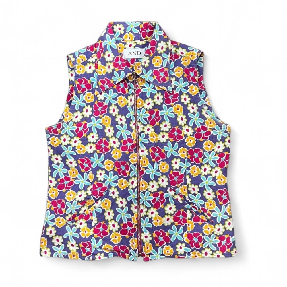 AND Italian Floral Vest Size XS - Picture 6 of 6